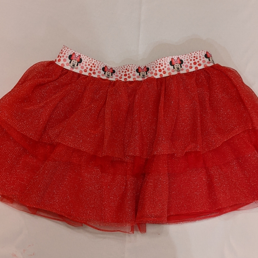 Disney Minnie Mouse Girl Red Tutu Skirt